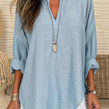 Alessia | Long-Sleeve V-Neck Blouse