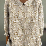 Atelier | Patchwork Button Collar Top