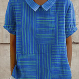 Azura | Striped Linen-Cotton Shirt
