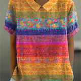 Botanica | Striped Floral Lightweight Top