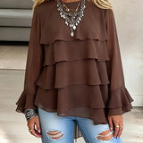 Celeste | Chiffon Bell Sleeve Irregular Top