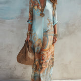 Celestina | Abito Maxi Chiffon Stampa Floreale