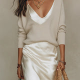 Celiana | Abito Midi Slip Scollo V Fluido