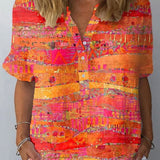 Clarice | Pleated Button-Front Top