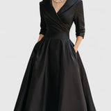Elysian | V-Neck Wrapped Midi Dress