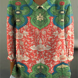Fabíola | Patchwork Collar Button Top