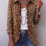Fauna | Brown Animal Print Relaxed Blazer