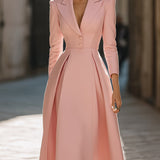 Harlow | Pleated Blazer Midi Dress