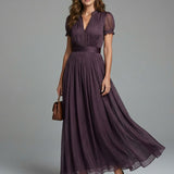 Isolde | Abito Maxi Scollo Keyhole Arricciato