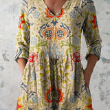Lais | Floral V-Neck Boho Blouse
