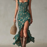 Lenore | Bohemian Print A-Line Maxi Dress