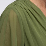 Liastra | Abito Midi Scollo a V Drappeggiato
