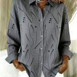 Linea | Dotted Line Pattern Relaxed Blouse
