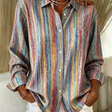 Lucien | Multicolor Striped Button Blouse