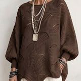 Lyric | Openwork Wave Knit Top with Bell Sleeves
