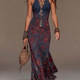 Lysander | Halter Fishtail Maxi Dress
