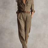 Marliss | Check Print Tailored Jumpsuit