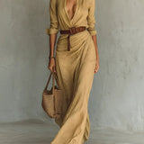 Marlot | Ocra Shirt Dress with Wrap Skirt