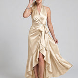 Ondra | Abito Midi Halter Asimmetrico