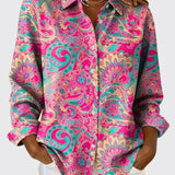 Paisley | Button-Front Paisley Print Shirt