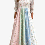 Pastelle | Abito Midi Stampa Floreale Tasche