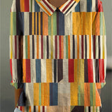 Piazza | Patchwork Collared Short-Sleeve Top