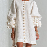 Rosalie | Abito Mini Camicia Bottoni Floreali
