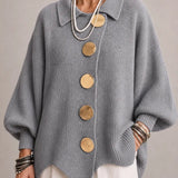 Roswell | Oversized Cardigan with Scalloped Hem