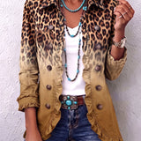 Selma | Ochre Leopard Print Blazer