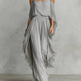 Silvana | Off-Shoulder Fluid Chiffon Set