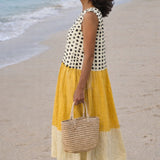 Soleia | Abito Midi Color Block Pois