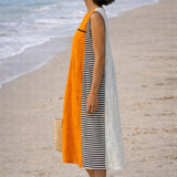 Solstice | Abito Midi Righe Colorblock