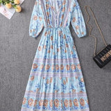 Thalassa | Abito Midi Boho Stampa Paisley