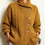 Torino | Cable Knit Cardigan with Asymmetric Closure