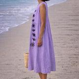 Violetta | Abito Midi Floreale Scollo Rotondo